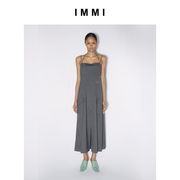 IMMI23夏季超薄精纺羊毛吊带工装连衣裙131DS087X