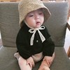 INS夏儿童草帽韩国同款男女宝宝遮阳防嗮帽沙滩渔夫帽子婴儿盆帽