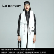 Lapargay纳帕佳2023女装冬季黑白色两件套羽绒服保暖风衣外套