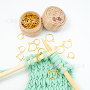 金色可爱猫耳朵记号扣毛衣，编织围巾编织记号扣毛衣编织工具30个装