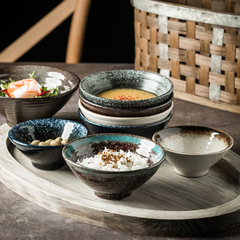 日式复古风家用创意餐具陶瓷碗