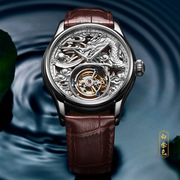 品牌手表防水皮带士手表男镂空瑞士龙纹机械表时尚