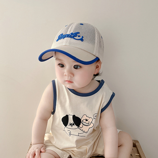 宝宝帽子夏季薄款婴儿，遮阳帽男童鸭舌网帽透气凉帽棒球帽女童防晒