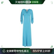 香港直邮潮奢 Semicouture 女士 V领后拉链连衣裙 S4SU11