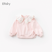 Elfairy女童卫衣女宝宝T恤婴幼儿长袖上衣儿童套头衣服公主春秋装
