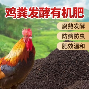 鸡粪发酵有机肥种菜羊粪，纯鸡粪肥养花卉营养，土壤有机肥料蔬菜专用