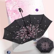 雨伞图案星空印花个性创意，双层自动外黑色黑胶内花里面有带的