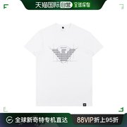 香港直邮ARMANI副线 男士白色印花T恤 6Y6T12-6J0AZ-1100