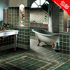 美式仿古砖厨房卫生间复古绿墙砖300x300 欧式洗手间厨卫防滑瓷砖