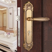 索固五金室内门锁通用型欧式豪华入户木门大面板锁安全防盗三舌锁