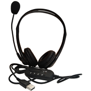 考试用耳机 电脑耳机USB 电脑麦克风降噪 双耳头戴式网络听课耳麦