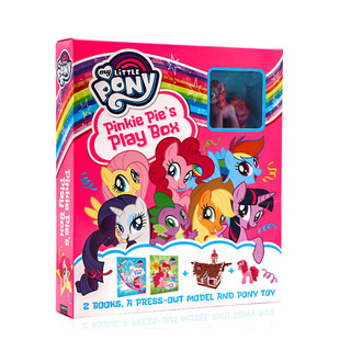 My Little Pony 小马宝莉游戏套盒带拼图 Pinkie Pie's Play Box 进口英文原版正版儿童英语故事书涂色书附精美小马玩偶手工书