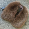 超大狐狸毛领子真毛方领帽领男女通用整皮冬季保暖大衣，毛毛领(毛毛领)单卖