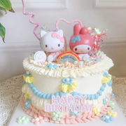 摇头娃娃机器猫kt猫，创意玩偶公仔汽车烘焙生日，儿童装饰蛋糕摆件