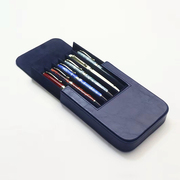 皮质笔袋钢笔收纳盒旅行便携收藏包展示(包展示)盒磁吸式6支装钢笔保护套