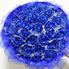 蓝色妖姬手工材料包diy自制玫瑰花缎带丝带花束，包装情人节仿真花