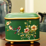 美式复古陶瓷储物罐摆件创意家居客厅家用个性装饰罐乔迁结婚