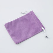 5个浅紫色绒布袋束口包装袋女士小物品收纳袋温柔香芋紫色手工袋