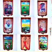 蒙古族彩色羊毛毡画民族特色工艺品挂画蒙古包装饰品馈赠