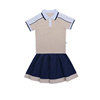 儿童校服英伦学院套装夏季中小学生班服短袖T恤短裙短裤