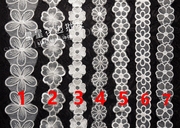 白色网纱蕾丝花朵刺绣花边带辅料 DIY手工装饰材料饰品制作布料