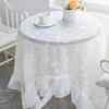 白色蕾丝茶几盖布法式绣花花边，桌布复古餐桌布，甜品台田园风装