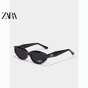 zara猫眼墨镜女2024高级感复古小框眼镜偏光，开车防紫外线gm太阳镜