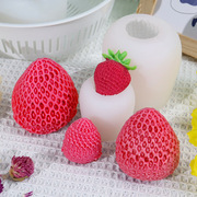 草莓翻糖硅胶模具巧克力装饰模具果冻布丁模香薰石膏模具diy配件