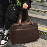 短途旅行包女大容量，pu托特包韩版手提斜挎通勤休闲电脑单肩行李包