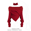 秋冬装搭配一整套女大码胖妹妹，新年新年红色，毛衣+格纹半身裙套装