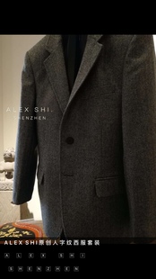 原创定制春秋欧美男士，修身款羊毛西服英伦，复古西装外套