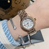 士手表气质镜面韩版女表小表盘，手链时尚圆形，石英白色国产腕表