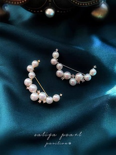 《月之弓》珍珠胸针高档女气质简约西装配饰精致领针送礼节日礼物