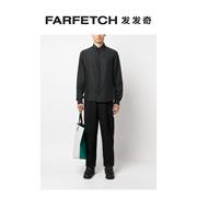 Off-White男士logo印花真丝棉衬衫FARFETCH发发奇