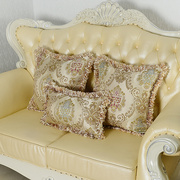 欧式客厅高档沙发抱枕奢华床头大靠背软包刺绣靠垫样板房腰枕套