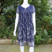 卡亚卡2023夏装，女装连衣裙as812-1短袖，中老年套裙衣