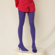 紫罗兰色打底袜性感美腿连裤袜蓝紫雪青彩色丝袜80D春秋薄款高弹