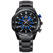 6.11watch源头工厂炫彩全钢表带，led电子表户外多功能运动男表