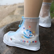 儿童卡通动漫雨鞋套学生小孩，防水脚套男女童加厚防滑耐磨拉链鞋套