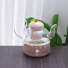 花茶壶盖子配件加热英式玻璃壶水果茶下午茶具茶壶整套花草茶具