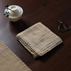 木昔茶巾茶染草木，染植物染茶巾茶道配件小方巾，纯手工缝制