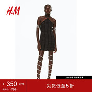 innovation系列hm女装黑色，小连衣裙挂脖性感，短裙子1110303