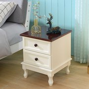 美式床头柜实木简约现代卧室收纳柜子简易储物柜经济型床边小柜子