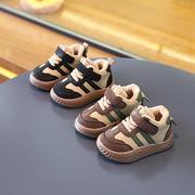 男宝宝雪地靴，冬季学步鞋加绒1-2岁女婴幼儿，棉鞋6个月加厚