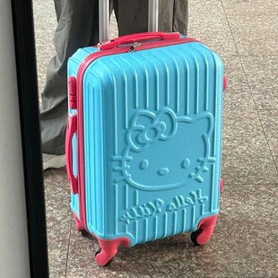 hellokitty行李箱，女2023多功能拉杆箱旅行箱，20寸大容量旅游