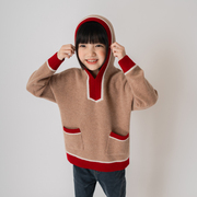 100%羊绒女童带帽子毛衣儿童羊绒衫加厚韩版洋气冬季上衣