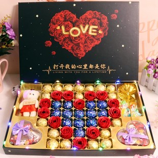 德芙巧克力礼盒装送女生女友老婆浪漫表白生日情人节创意礼物零食