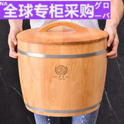 日本实木米桶防虫防潮密封装20斤米缸，盒面桶大米面粉储存