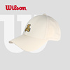 wilson威尔胜情侣网球帽，防晒白色女式可调节透气成人男棒球帽