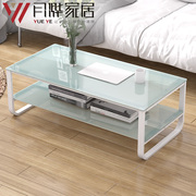 茶几简约现代钢化玻璃客厅个性家具组合创意小户型办公室方形桌子